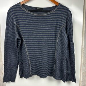 Lafayette 148 striped long sleeve shirt‎ sz L